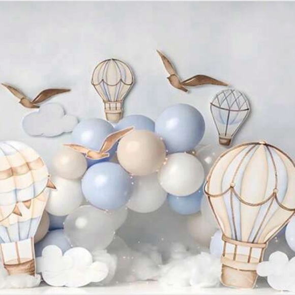 Dreamy hot air ballon 3D backdrop - Picture 1 of 2